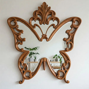 VILZSTUDIOS Irregular Big Decorative Mirrors Retro Luxury Bedroom Wall Make Up Mirror Vanity Aesthetic Girls Espelho Room Decoration