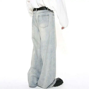 VILZSTUDIOS Washed Wide Leg Jeans