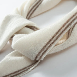 VILZSTUDIOS High Quality Autumn Winter Women 100% Cashmere Scarves 2025 NoveltyTriangular Knitted Warm Female Scarf Shawl130*35