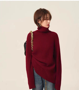 VILZSTUDIOS Retro Red Cashmere Sweater