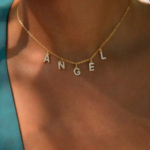 VILZSTUDIOS Personalized Initial Name Stainless Steel Necklace