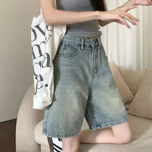 VILZSTUDIOS Vintage High Waist Button Denim Jeans