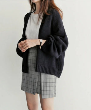 VILZSTUDIOS Chic Knitted Solid Cardigan