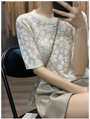 VILZSTUDIOS French Elegant Knit T-Shirt