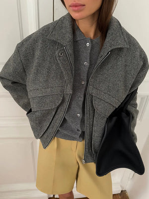 VILZSTUDIOS Retro Chic Zip-Up Jacket