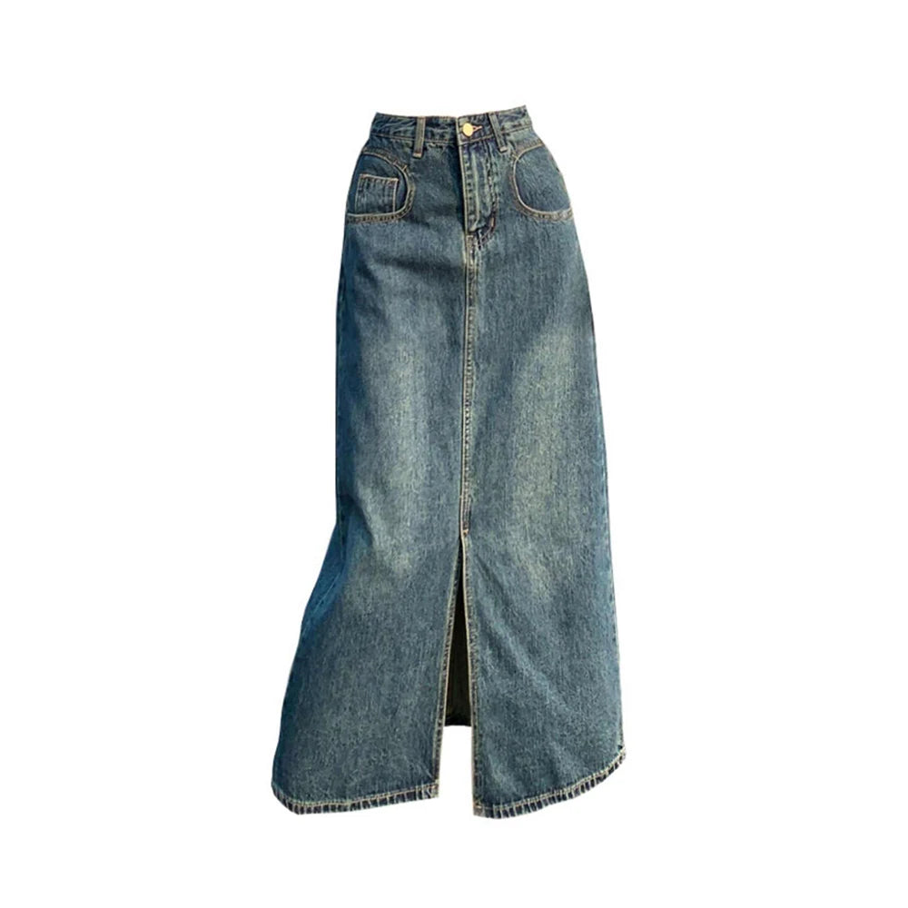 VILZSTUDIOS Vintage 90s Y2K Denim Skirt Jeans