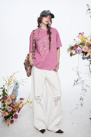VILZSTUDIOS Diamond Sequined Casual Cotton T-Shirt