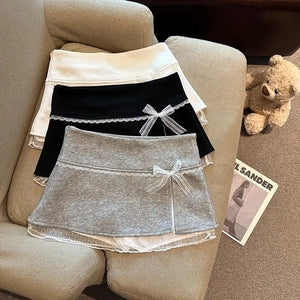 VILZSTUDIOS Sweet Lace Low Waist Mini Skirt