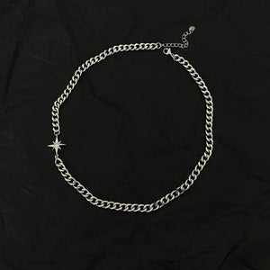 VILZSTUDIOS Men Cuban Link Titanium Steel Chain Necklace