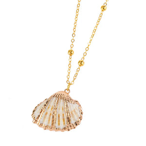 VILZSTUDIOS Natural Boho Shell Pendant Necklace