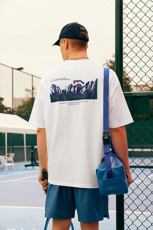 VILZSTUDIOS Mountain Graphic Oversize Casual T-Shirt