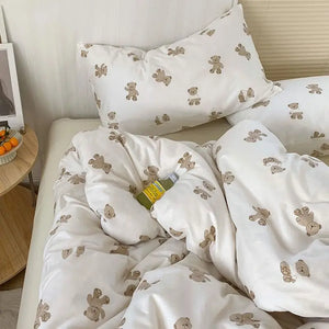 VILZSTUDIOS Adorable Zipper Duvet Cover Bedding Set