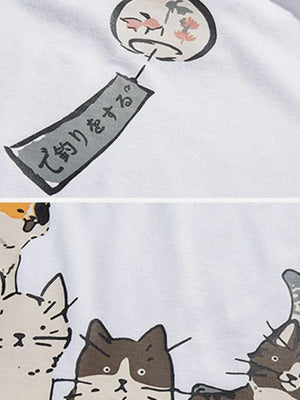 VILZSTUDIOS Graffiti Cat Graphic Short Sleeve T-Shirt