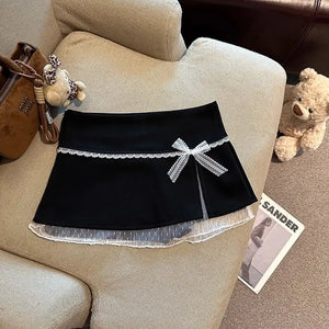 VILZSTUDIOS Sweet Lace Low Waist Mini Skirt