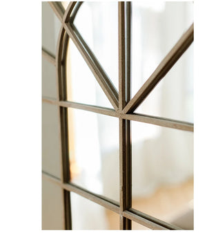 VILZSTUDIOS Huohan retro fake window decoration French wall-mounted mirror floor-to-ceiling fitting entrance living room fireplace mirror B
