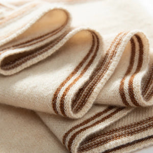 VILZSTUDIOS High Quality Autumn Winter Women 100% Cashmere Scarves 2025 NoveltyTriangular Knitted Warm Female Scarf Shawl130*35