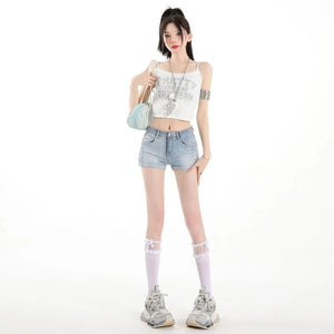 VILZSTUDIOS Slim Fit Low Waist Elastic Jeans