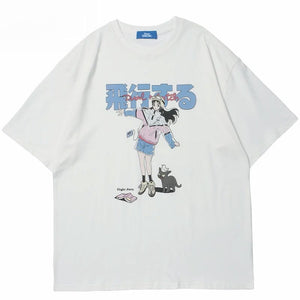 VILZSTUDIOS Japanese Cartoon Print T-Shirt
