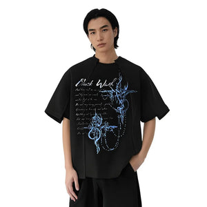 VILZSTUDIOS Retro Totem Print Short Sleeve T-Shirt
