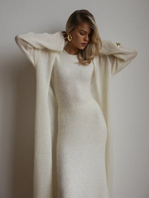 VILZSTUDIOS Elegant Knitted Sleeveless Maxi Dress