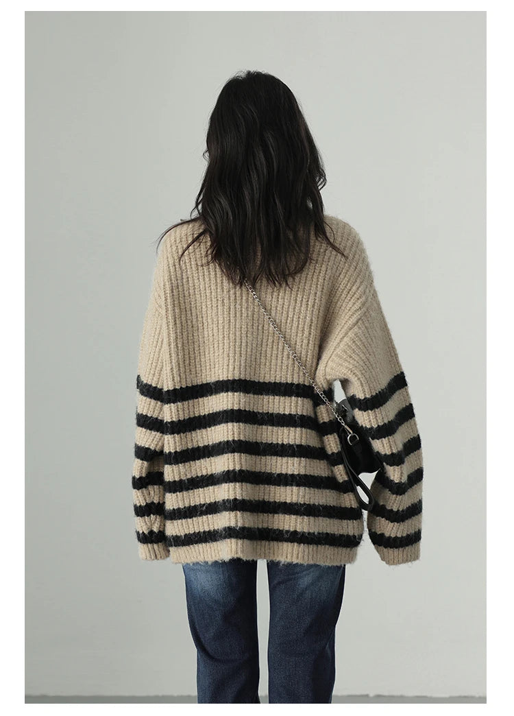 VILZSTUDIOS Cozy Chic Oversize Zip-Up Sweater