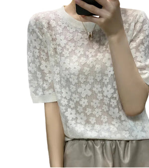 VILZSTUDIOS French Elegant Knit T-Shirt