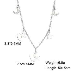 VILZSTUDIOS Moon & Star Pendant Necklace