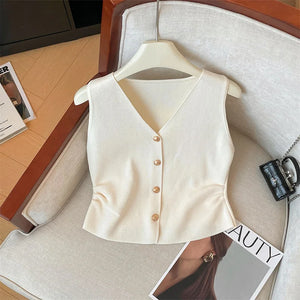 VILZSTUDIOS Chic Vintage V-Neck Vest