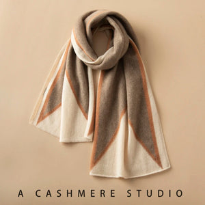 VILZSTUDIOS A-class High-quality 100% Cashmere New Cashmere Scarf 100% Knitted Warm Neck-Protecting High-end Fashion Wild Color in Winter.