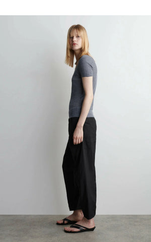 VILZSTUDIOS Slim Fit Ribbed Knitted T-Shirt