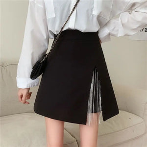 VILZSTUDIOS High Waisted A Line Mini Skirt