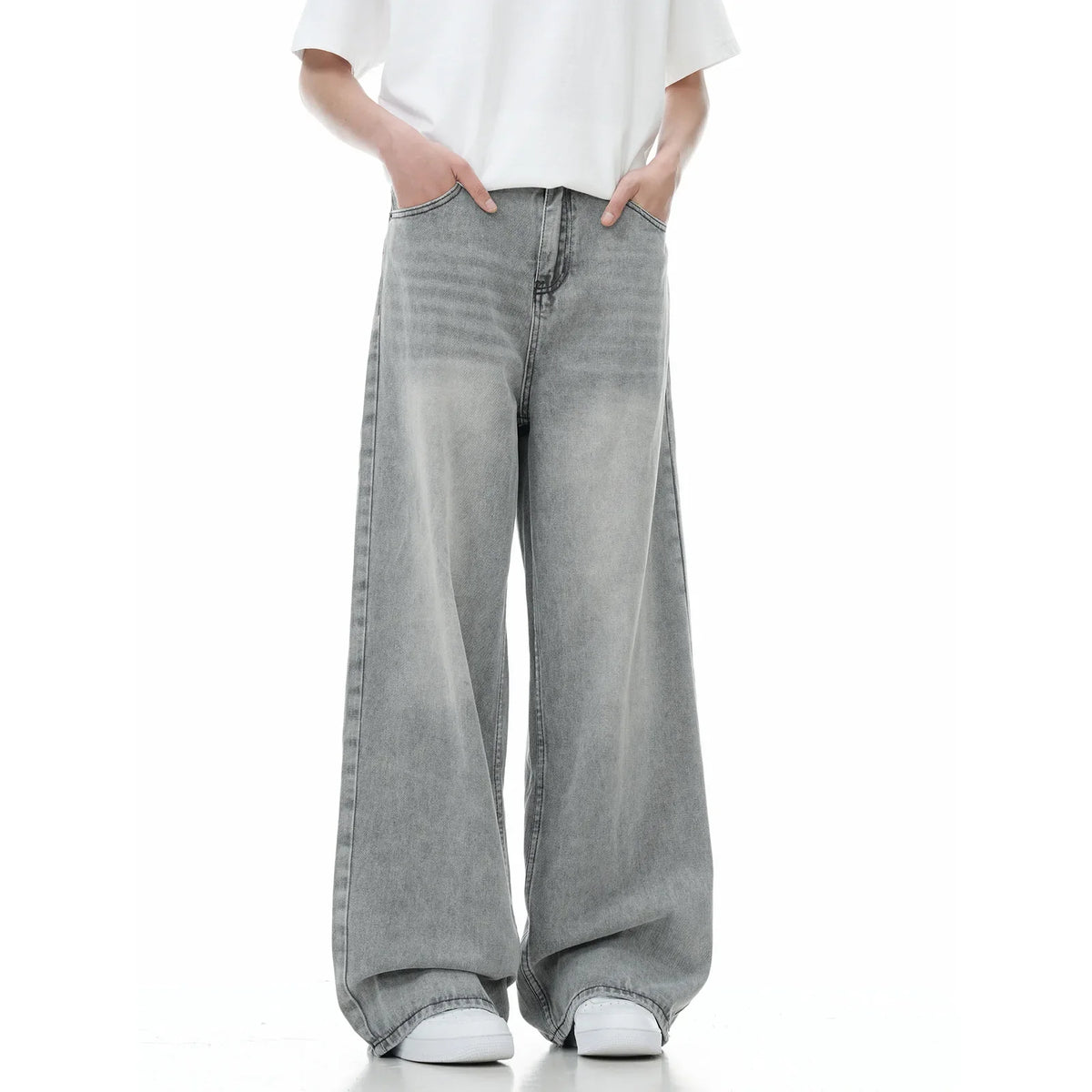 VILZSTUDIOS Loose Fit Denim Wide Leg Jeans
