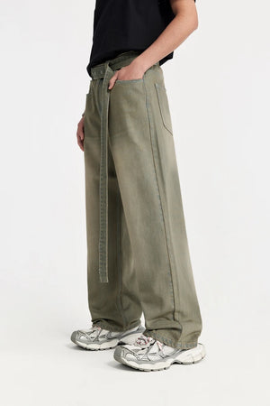 VILZSTUDIOS Retro Loose Washed Casual Jeans