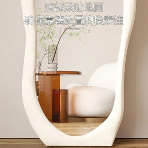 VILZSTUDIOS Full-length mirror Floor-to-ceiling Bedroom full-length mirror Special-shaped irregular cream ins wind fitting mirror
