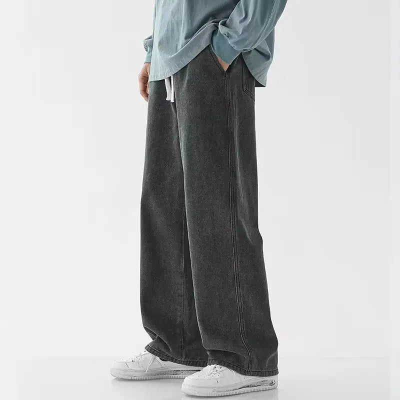 VILZSTUDIOS Baggy Elastic Waist Classic Denim Jeans