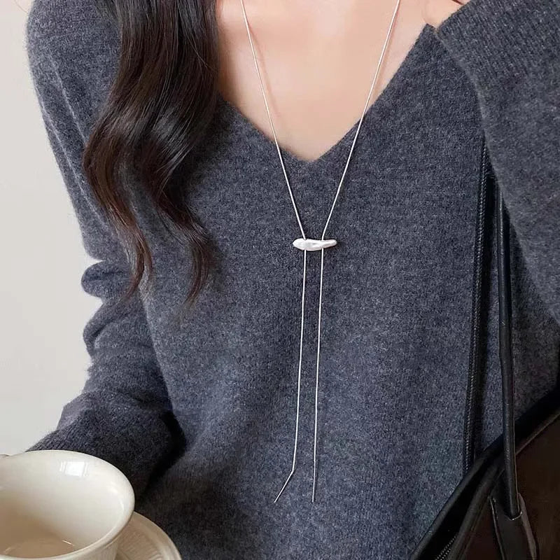 VILZSTUDIOS Stylish Metal Long Pull Necklaces