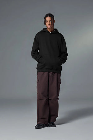 VILZSTUDIOS Premium Minimalist Fleece Solid Color Hoodie