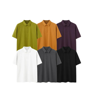VILZSTUDIOS Polo Solid Color Smooth T-shirt