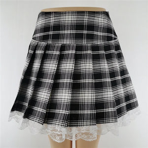 VILZSTUDIOS Gothic Punk Black High Waist Mini