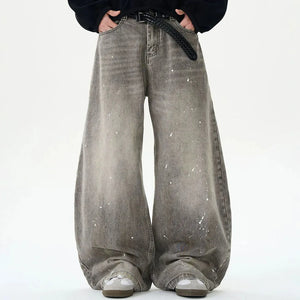 VILZSTUDIOS Adjustable Waist Distressed Machete Jeans