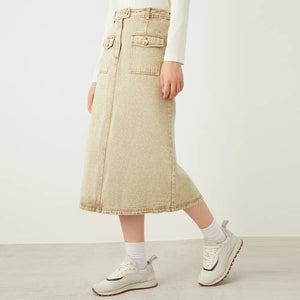 VILZSTUDIOS Luxury High Quality Pure Cotton Jeans Skirts
