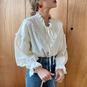VILZSTUDIOS Stylish Lace-Up Button Down Shirt