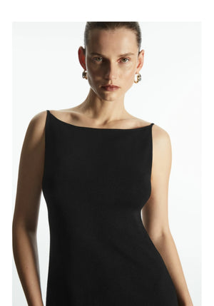 VILZSTUDIOS Stylish Knitted Halter Neck Mini Dress