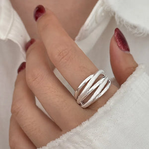 VILZSTUDIOS Punk Geometric Stackable Matte Ring