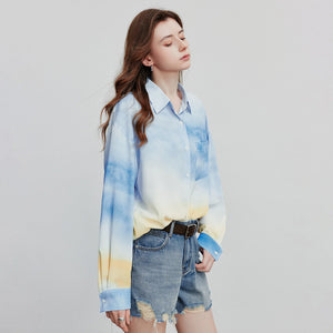 VILZSTUDIOS Gradient Romantic Long Sleeve Shirt