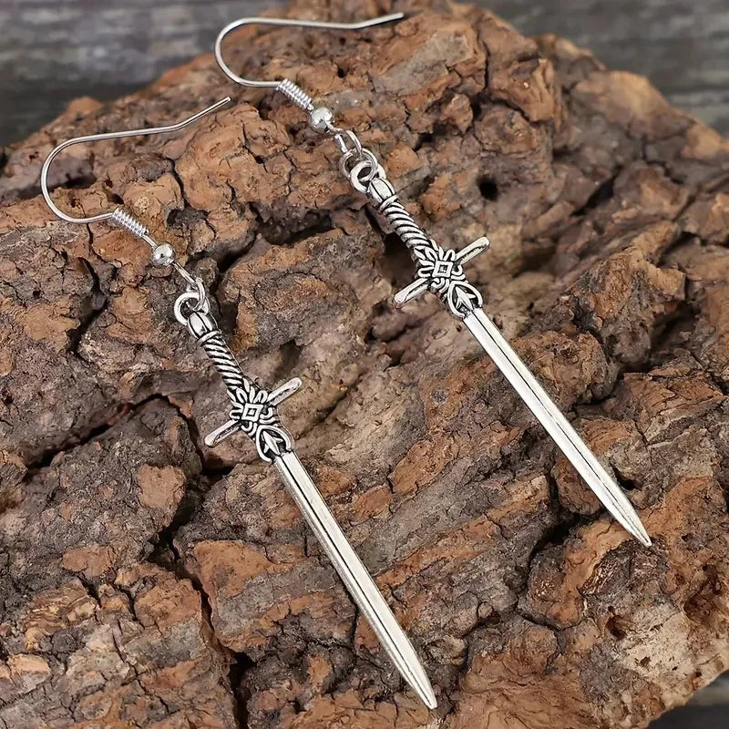 VILZSTUDIOS Vintage Dagger Long Drop Earring