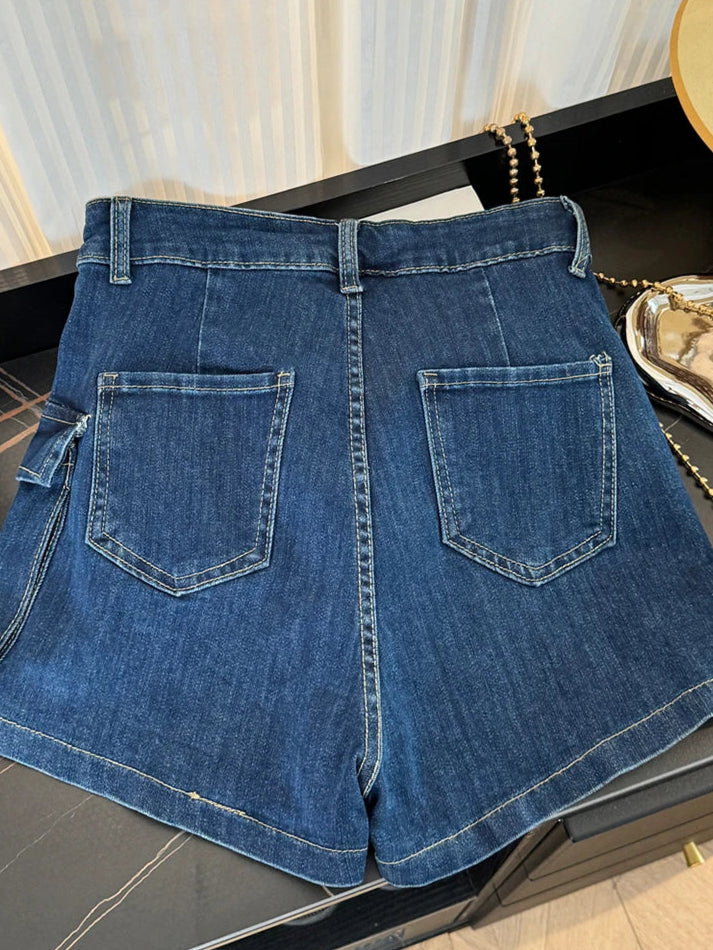 VILZSTUDIOS Spicy High Waist Denim A-Line Skirts