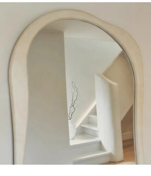VILZSTUDIOS online celebrity Clothing store Cream Style Dressing Mirror High Definition Hall Bedroom Against The wall Floor-Standing Mirror