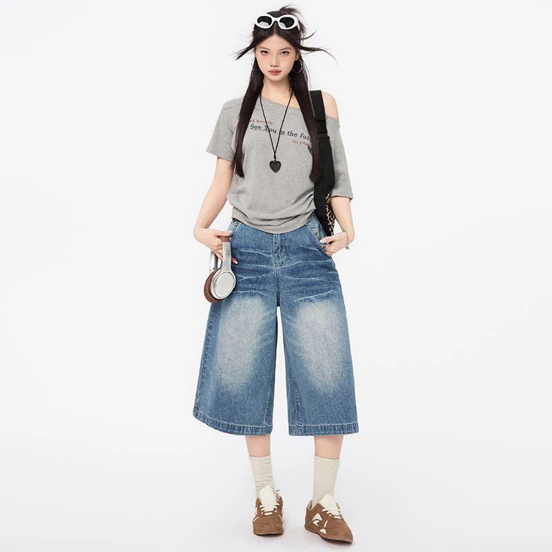 VILZSTUDIOS American Retro Loose Wide Leg Jeans