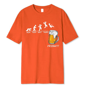 VILZSTUDIOS Funny Beer Print Graphic T-Shirt